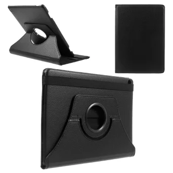 Huawei MediaPad M3 Lite 10.1" Litchi Texture Rotary Stand Leather Case, Black