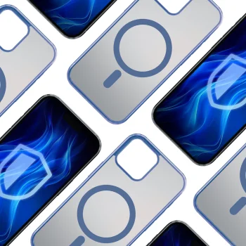3mk Frosty MagCase for Apple iPhone 14 Plus, Blue / Transparent