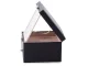 Black Eco-Leather Jewelry Box Organizer with Mirror