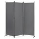 Outdoor Privacy Screen MultiGarden Folding 3-Panel 167x164 cm, Gray