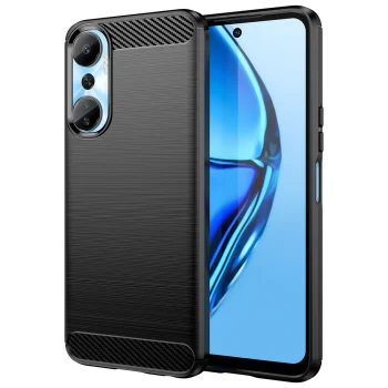 Case for Infinix Hot 20 Carbon Case Flexible TPU Cover, Black