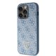 Guess iPhone 15 Pro Case Crossbody 4G Metal Logo, Blue