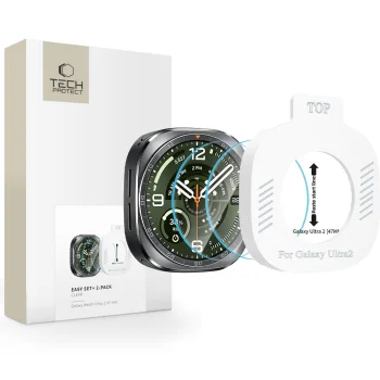 Tech-Protect Easy Set+ Tempered Glass for Samsung Galaxy Watch Ultra 47mm, 2-Pack
