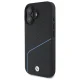 BMW iPhone 16 Case Sign Leather Textured And Line MagSafe, Black