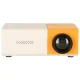 Mini Portable LED Projector 1080P Supported 24-60\" HDMI USB, white and orange