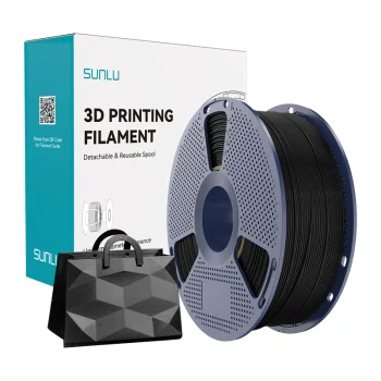 Sunlu TPU Silk 3D Printer Filament 1.75 mm, 1 kg, Black