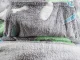 Glow in the Dark Hoodie Blanket for Kids, Oversized Wearable Sweatshirt, Grey Dinosaurs