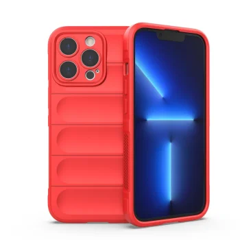 Magic Shield Case Flexible Armored Case for iPhone 13 Pro Max, Red