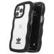 Adidas iPhone 13 / 13 Pro Case OR Wavy Case, Black/Transparent