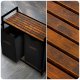 Massido 80 L Double Laundry Basket with Steel Frame and Wooden Shelf