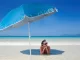 Large Folding Beach and Garden Umbrella with UV Filter, 210 cm