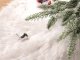 Christmas Tree Rug Mat, White Furry, Round, 90 cm