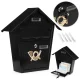 Modernhome Wall-Mounted Mailbox, Galvanized Steel, Black