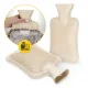 4FIZJO Kids Hot Water Bottle with Plush Sloth Cover 750 ml, Beige