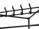 Corner Coat Rack with 3 Shoe Shelves, Metal Hall Tree Entryway Organizer Stand, black