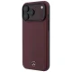 Mercedes Leather Semi Wrap Iconic Line MagSafe Case for iPhone 18 Pro / 17 Pro - Burgundy