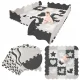 4Fizjo 719 Foldable Foam Puzzle Play Mat for Kids, 120 x 120 cm, Grey/Blue