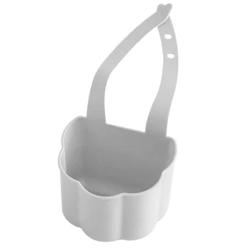 Kitchen Sink Organizer for Sponges and Rags, Gray