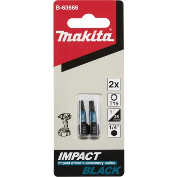 Makita Impact Black T15 Screwdriver Bits 25 mm, 2 pcs (B-63666)