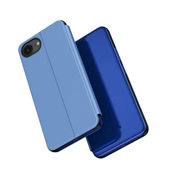 Clear View Flip Cover Case for iPhone 16e / 17e - Blue