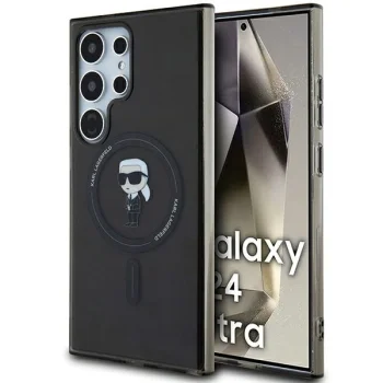 Karl Lagerfeld IML Ikonik MagSafe Case for Samsung Galaxy S24 Ultra, Black