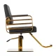 Gabbiano Avila Hairdressing Chair, Black with Gold Base