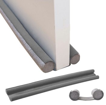 Under Door Draft Stopper and Noise Blocker, 95 cm, Grey