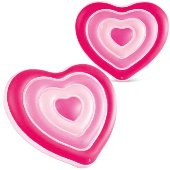 Intex 58727 Inflatable Heart Beach Air Mattress 155 x 135 cm