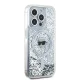Karl Lagerfeld iPhone 15 Pro Max Case Liquid Glitter Karl Head MagSafe, Transparent