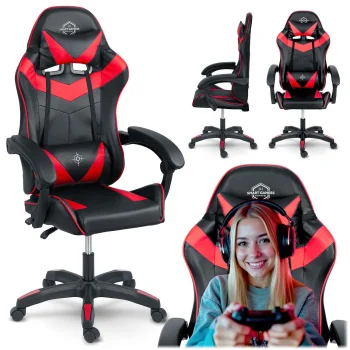 Sofotel Draknor Ergonomic Gaming Chair, Black and Red