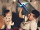 47Cm Lighting Led Globe Styropian Airplane Large