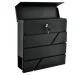 Malatec S6238 Mailbox with Newspaper Tube, Black