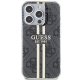 Guess IML 4G zelta svītru korpuss iPhone 15 Pro Max - melns | Gold Stripe case for black