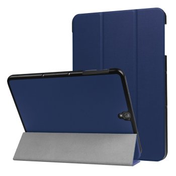 Samsung Galaxy Tab S3 9.7" (T820/T825) Trifold Stand PU Leather Hard Protective Cover Case, Blue | Planšetes Vāciņš...