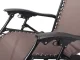 Folding Garden Lounger Zero Gravity with Table, Brown