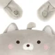 2-in-1 Travel Pillow / Soft Toy Cat, Grey