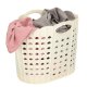 Collapsible Laundry Basket with Handles, Cream