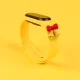 Christmas Strap for Xiaomi Mi Band 3 / 4 - Bells Motif, Yellow