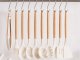 Silicone Kitchen Utensils and Knife Set with Stand, 19 Pieces, White