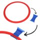 Hopscotch Game with Colorful Rings and Connectors, Set of 10