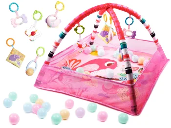 Educational Baby Play Mat with Balls, Pink