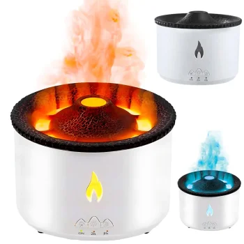 Air Humidifier and Aroma Diffuser with RGB LED Volcano Effect