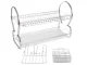 Two-Tier Dish Drainer Rack, Silver