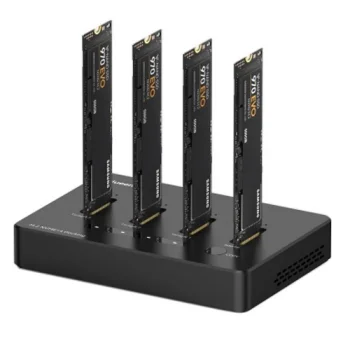 4-Bay M.2 NVMe SSD Docking Station, USB-C and USB-A
