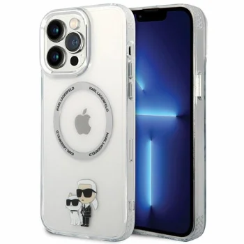 Karl Lagerfeld iPhone 13 Pro Max Case Iconic Karl & Choupette MagSafe, Transparent