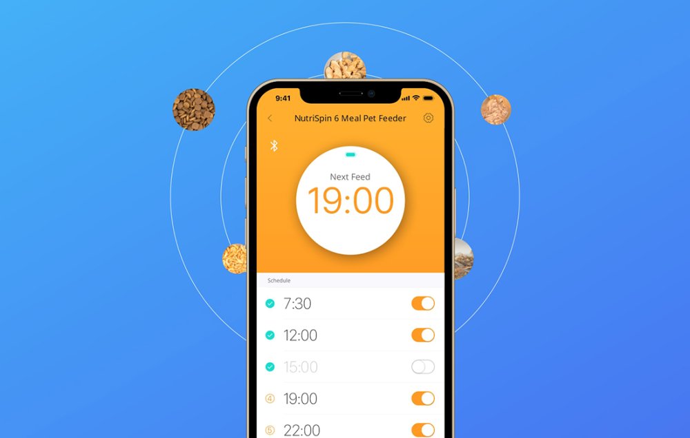 Petoneer NutriSpin Intelligent x6 Chamber Food Dispenser Bowl Container-Dispenser for Dogs Cats, White (3)