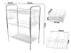 Three-Tier Dish Drainer with Utensil Holders, Silver