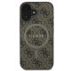 Guess 4G Ring Classic Logo MagSafe Case for iPhone 16 Plus - Brown