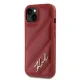 Karl Lagerfeld iPhone 15 / 14 / 13 Case Diagonal Quilted Script, Red