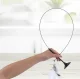 Interactive Cat Wand Toy with Suction Cup and Feathers, 95 cm